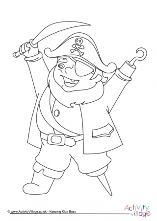 Pirate Colouring Page 3