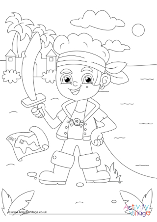 Pirate Colouring Page 6