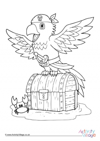 pirate parrot coloring page