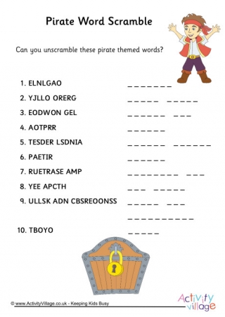 Pirate Word Scramble