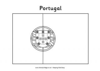 Portuguese Flag Colouring Page