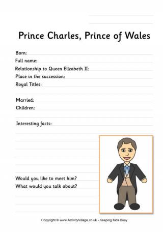 Prince Charles Printables for Kids