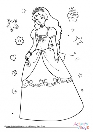 Princess Colouring Page 4