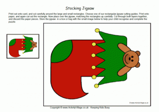 Christmas Stocking Printable Jigsaw 2