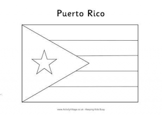 puerto rico flag coloring page