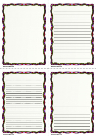 Purple Doodle Writing Frame