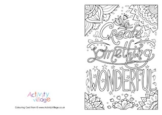 card coloring pages