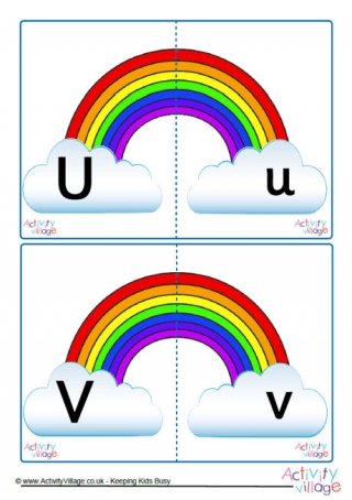 rainbow alphabet display letters