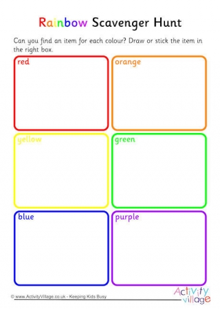 Rainbow Shape Poem Template