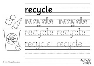 recycling worksheets