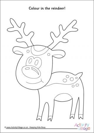 Reindeer Colouring Page 3