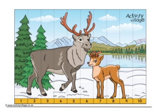 Reindeer Counting Jigsaw