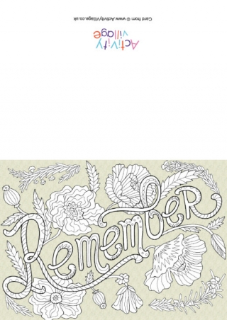 Remember Colour Pop Card