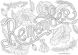 remembrance day online coloring pages