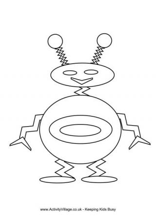 Robot Colouring Page 4