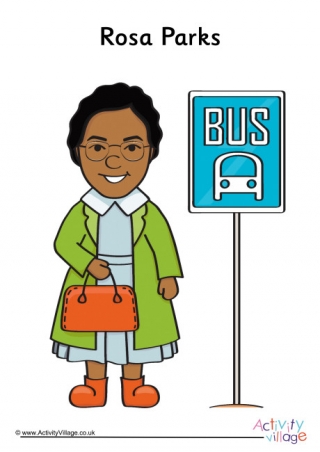 Rosa Parks Colouring Page