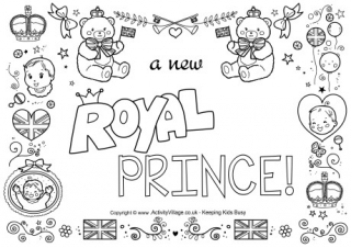 Royal Prince Colouring Page