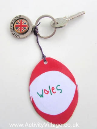 Rugby Ball Keyring