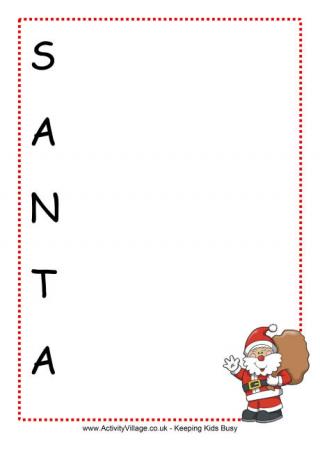 Santa Acrostic 