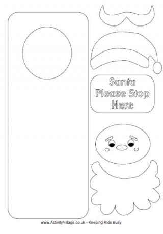 Santa Door Hanger Printable