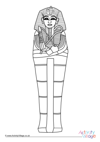 Sarcophagus Colouring Page