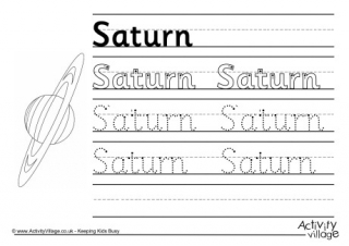 Space Handwriting Worksheets