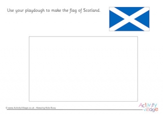 Scotland Flag Playdough Mat