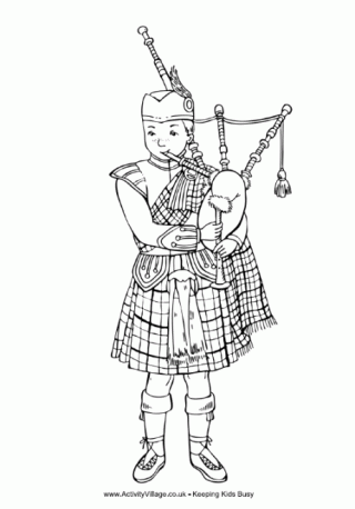 Scotland Colouring Pages for Kids