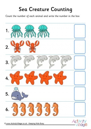 Animal Counting Worksheets