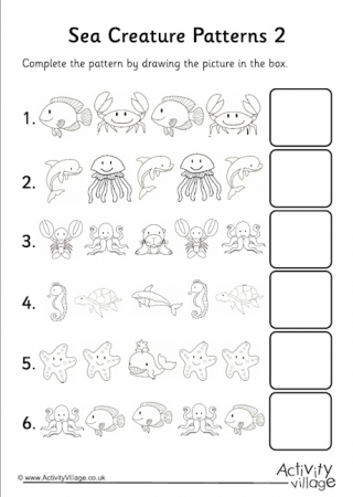 Animal Pattern Worksheets