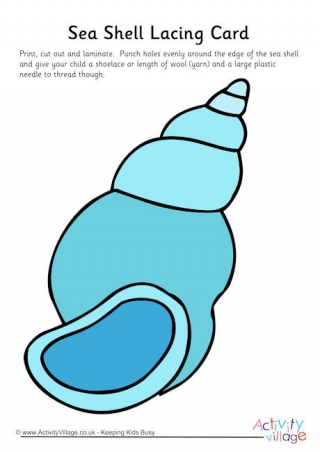Sea Shell Lacing Card