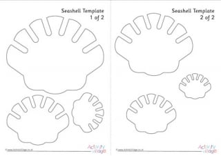 seashell template free printable