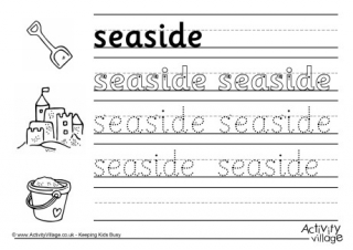 Seaside Handwriting Worksheet