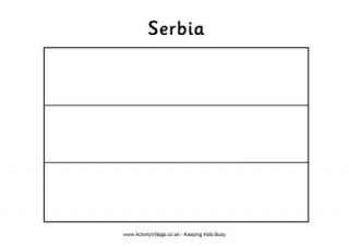 Serbia Flag Colouring Page