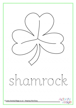 Shamrock Word Tracing