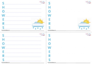Showers Acrostic Poem Printable
