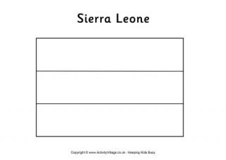 Sierra Leone Flag Printables for Kids