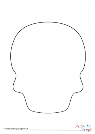 blank sugar skull template