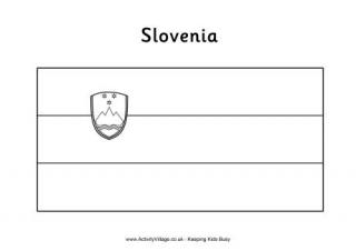 Slovenia Flag Colouring Page