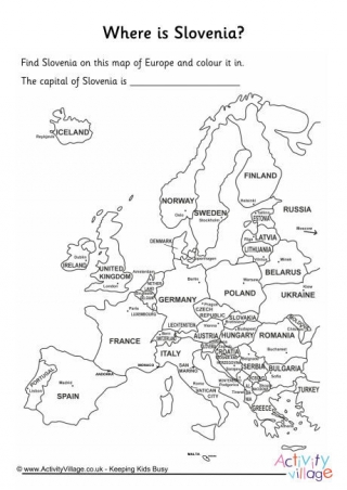 Slovenia Location Worksheet