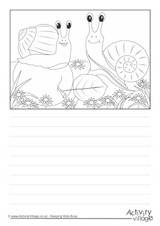 Snails Scene Story Paper