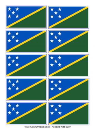 Solomon Islands Flag Printable