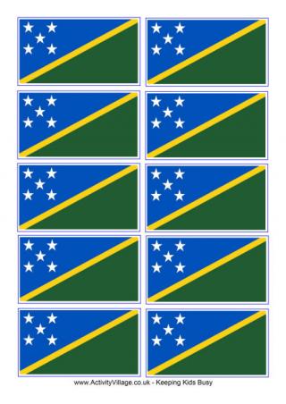 Solomon Islands Flag Printable