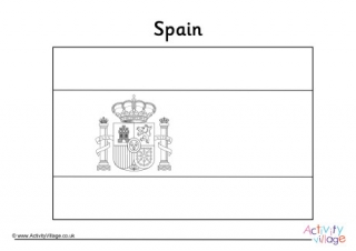 Printable Spain Flag Coloring Pages