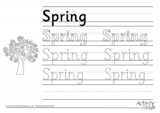 Spring Word Tracing