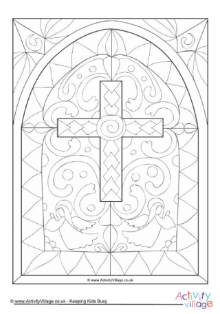 sunday school coloring pages stained glass