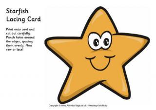 Starfish Lacing Card
