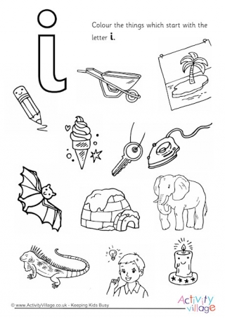 initial letter colouring pages