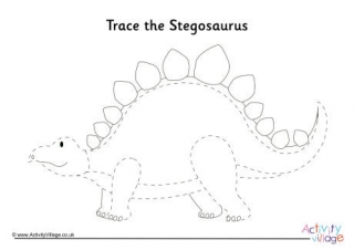 Stegosaurus Tracing Page