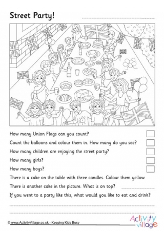 Street Party Activity Page